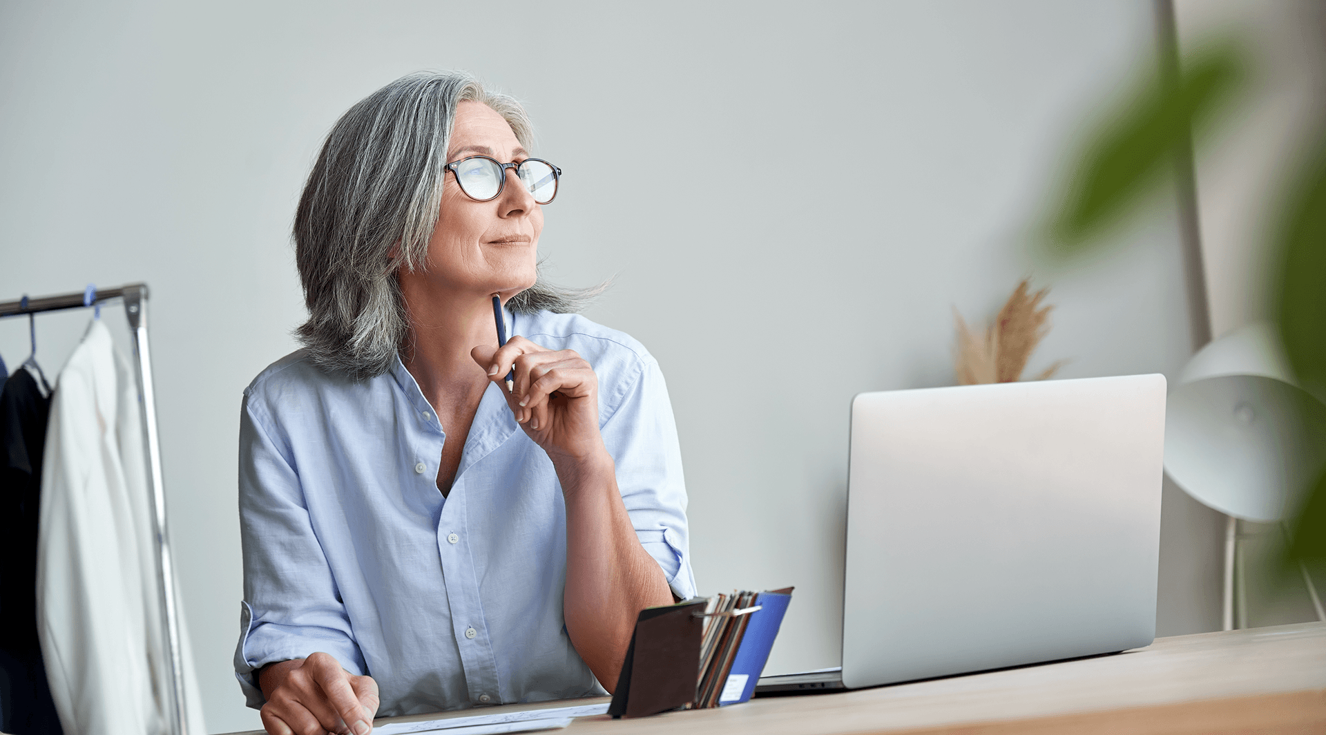 Mature female business owner in a planning session