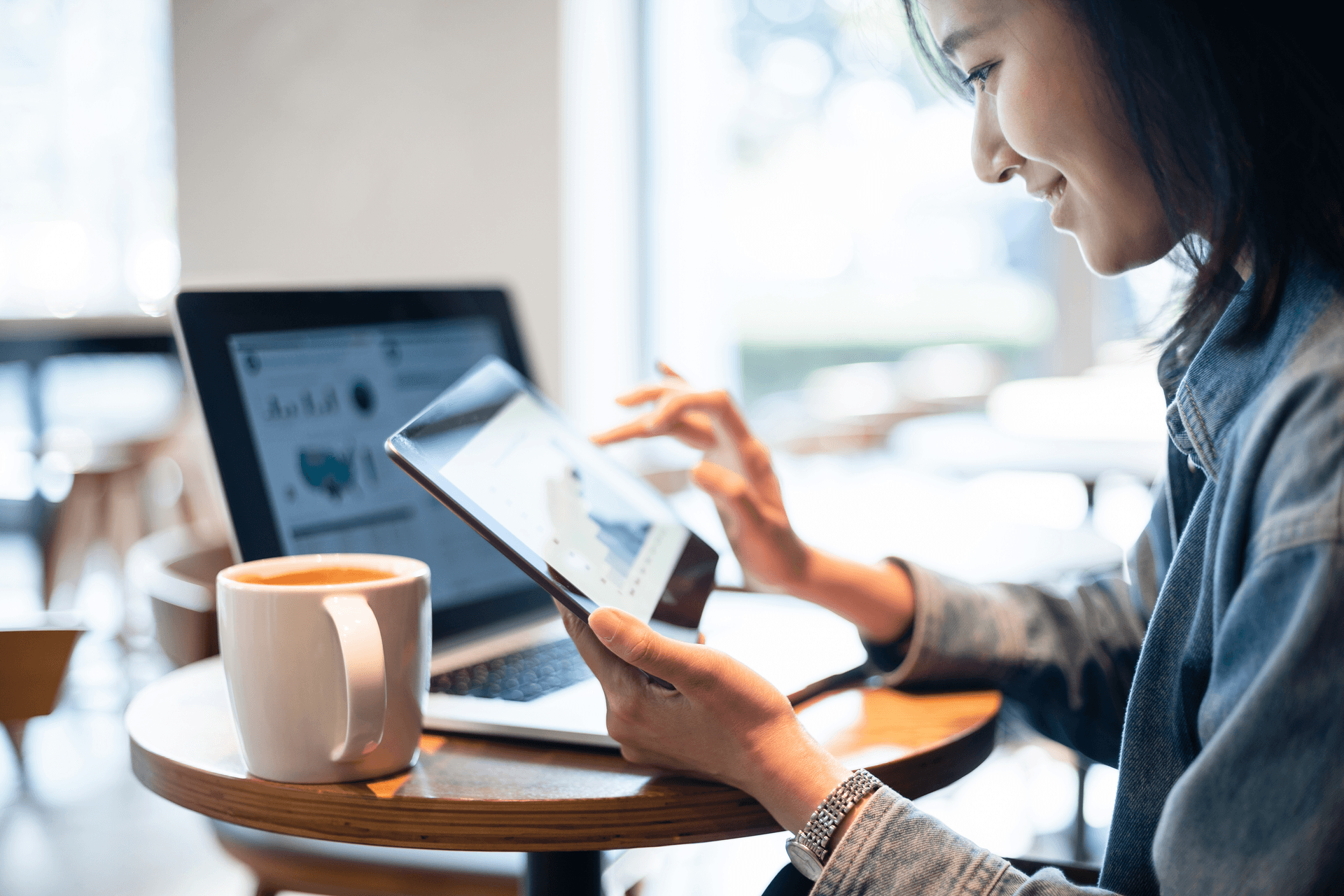 young investor on a tablet