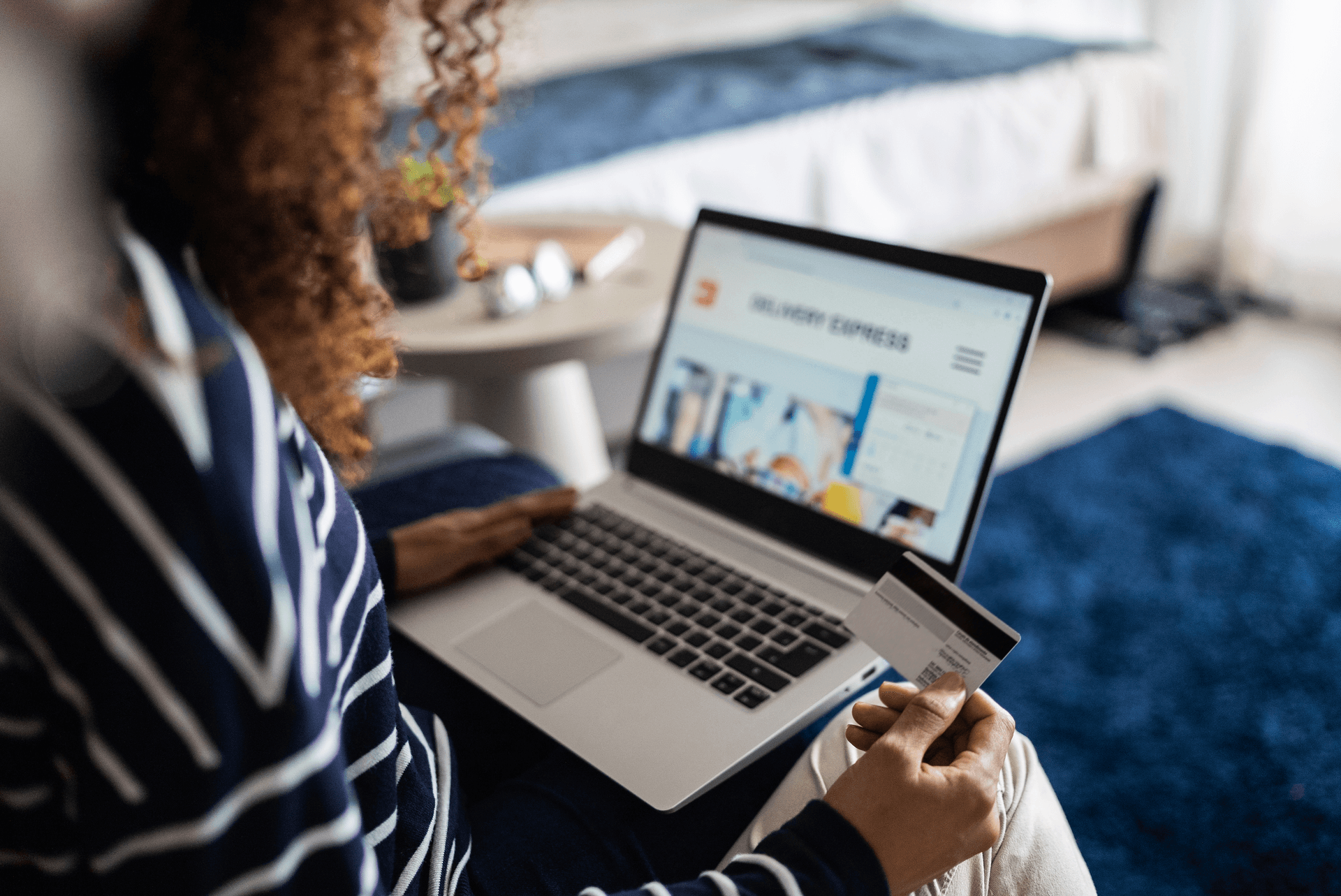 woman buying items online